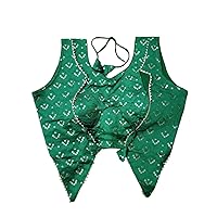 KULIA® Designer Blouse Crop Top For Women'S Stretchable Blouse Designer Dress Ethnic Party Wear Readymade Padded Blouse Green