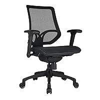 WorkPro® 1000 Series Ergonomic Mesh/Mesh Mid-Back Task Chair, Black/Black, BIFMA Compliant