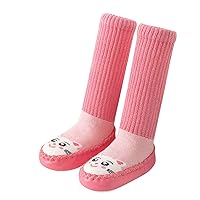Autumn and Winter Cute Children Toddler Shoes Flat Bottom Non Slip Long Tube Sock Shoes Warm and Comfortable Buys Shoes
