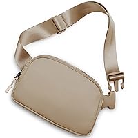 Belt Bag, Fanny Pack, Everywhere Belt Bag,40 Inch Adjustable Strap,Belt Bag for Women and Men,Waterproof (BROWN)