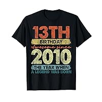 Vintage 2010 13 Year Old Gifts Limited Edition 13th Birthday T-Shirt