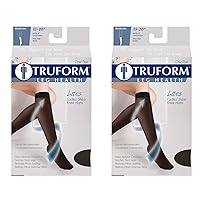 Truform Compression 15-20 Mmhg Sheer Knee High Stocking, Large (Pack of 2), Beige