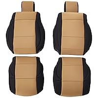 Rugged Ridge | Seat Cover Kit, Front, Neoprene, Black/Tan | 13215.04 | Fits 2011-2018 Jeep Wrangler JK