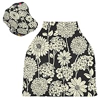 Flowers Baby Car Seat Covers - 4 in 1 Nursing Cover, Multi-use Carseat Canopy, for Moms and Babyies