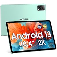 【2024 NEW Tablet 10.4″ 2K】DOOGEE T20S Android 13 Tablet, 15GB+128GB (1TB TF), Resolution 1200X2000 IPS Display, Octa Core Processor, Dual 4G LTE+5G WiFi, Camera 13MP/5MP, 7500mAh + TÜV Certified+