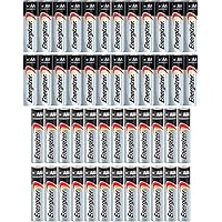 Combo 24x AA + 24x AAA Energizer Max Alkaline E91/E92 Batteries Made in USA Exp. 2023 or Later ((Bulk Packaging)