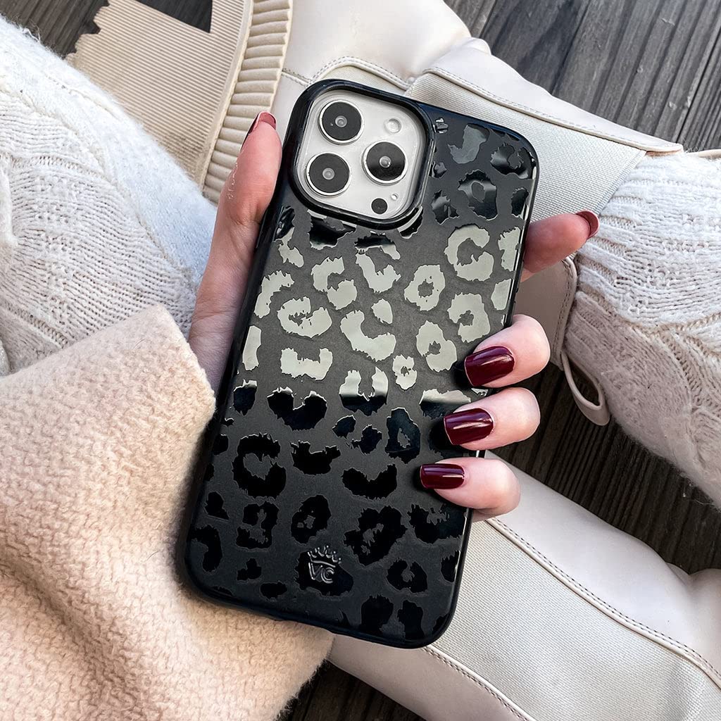 Velvet Caviar Designed for iPhone 14 PRO Case for Women [8ft Drop Tested] Compatible with MagSafe - Cute Girly Magnetic Protective Phone Cover (Black Leopard Cheetah)
