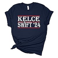 Womens Funny Swift Tshirt Kelce Swift 2024 Short Sleeve T-Shirt Graphic Tee