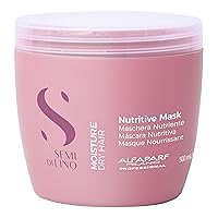 Alfaparf Milano Semi Di Lino Moisture Nutritive Mask for Dry Hair - Safe on Color Treated Hair - Sulfate, Paraben and Paraffin Free - Professional Salon Quality