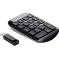 Targus Wireless Numeric Keypad, Black - Nano USB Receiver, Full-Size Keys for Increased Accuracy, Battery Life Indicator - Supports Windows, macOS, and Chromebook (AKP11US)