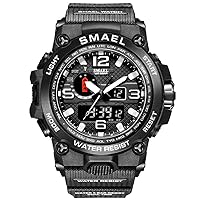 Men's Sports Watch Big Dial Analog Digital Watches for Men Outdoor Fashion Casual Watch