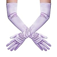 Long Opera Party 20s Satin Gloves Stretchy Adult Size Elbow Length Wedding
