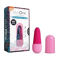 plusOne Discreet Pleasure Vibrating Sex Toy - Quiet Mode, 10 Settings, Rechargeable & Waterproof, Body-Safe Silicone, Hygiene & Privacy Cover, Pink
