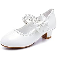 Toddler Girls Dress Shoes Flower Princess Shoes Girls Low Heels Party Wedding for Little Big Kid