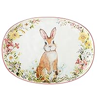 Certified International Easter Garden Oval Platter, 17