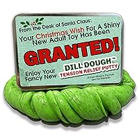 Christmas Wish Dill Dough Putty - Santa’s Naughty List Fidget Toy for Adults for Friends - Funny Naughty Gifts Womens Stockings Glow in The Dark Stress Relief Putty, Green