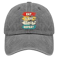 eat Sleep Dance Repeat hat for Men Vintage Cotton Washed Baseball Caps Adjustable Dad Hat Crazy