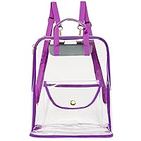 Clear Bag, Clear Backpack Stadium Approved Heavy Duty PVC Transparent Backpack for Concert Sport Events