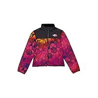 THE NORTH FACE Girl's Printed Reversible Mossbud Jacket (Little Kids/Big Kids) Mr. Pink Pink Expedition Print XL (14-16 Big Kid)
