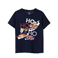 Kids Christmas T-Shirt | Navy Blue Holiday Short Sleeve Graphic Tee | Seasonal Winter Xmas Top | Festive Gift