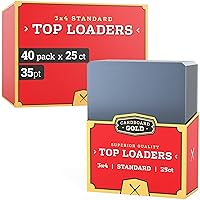 35pt Top Loaders for Cards - 1000 Count - Premium 3x4 Inch Trading Card Toploaders - Protect Your Baseball and Sports Cards with These Crystal Clear Hard Plastic Sleeves Protectors