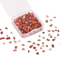 Airssory 100~120g Natural Carnelian Red Agate Crystal Gemstone Irregular Shaped Stone Loose Beads Tumbled Chips for Jewelry Making - 5~8mm
