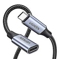 UGREEN USB C Extension Cable, (3.3Ft/1M/10Gbps/100W), USB C 3.2 Extender Nylon Type C Male to Female Cord Charging & Transfer Compatible with PSVR2/Macbook/iPad Pro/USB C Hub/Magsafe Charger/iPhone15