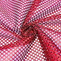 Mallory RED Polyester King Mesh Knit Fabric by The Yard - 10111