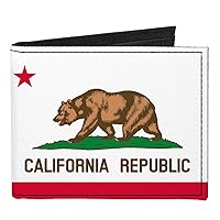 Buckle-Down Canvas Bi-fold Wallet-California Flag