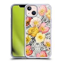 Head Case Designs Officially Licensed Micklyn Le Feuvre Collage of Flowers and Pattern Florals 2 Soft Gel Case Compatible with Apple iPhone 13 and Compatible with MagSafe Accessories