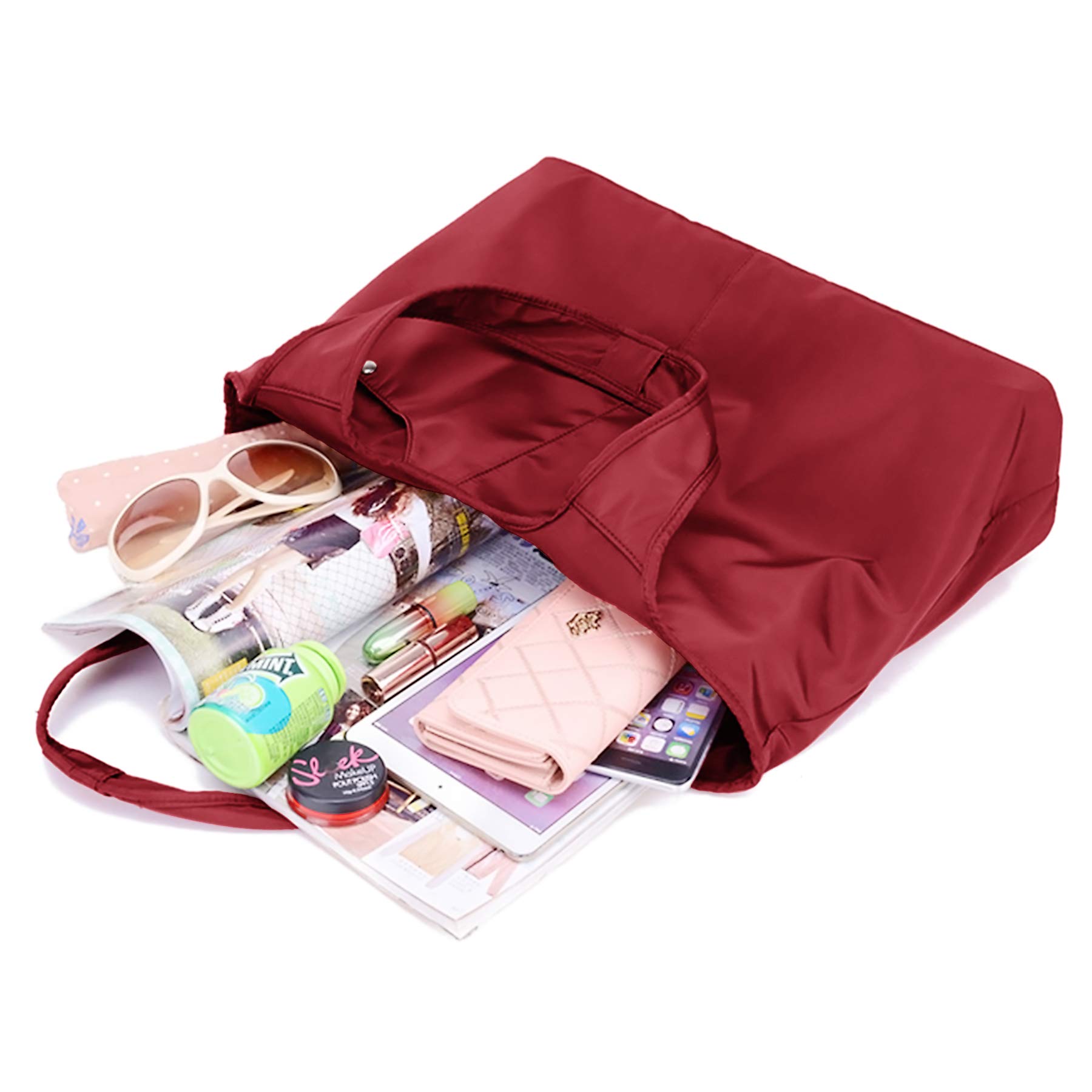 ZOOEASS Women Fashion Large Tote Shoulder Handbag Waterproof Tote Bag Multi-function Nylon Travel Shoulder