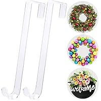 15 in Wreath-Hangers for Front Door,2 Pack Easter Christmas Halloween Decorations Fall Door Welcome Sign for Front Door Inside Outside Over The Door Hooks Organizer Home Décor