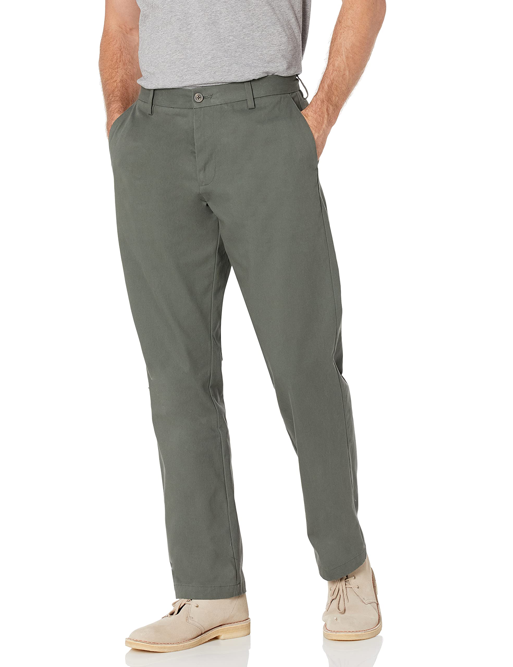 Amazon Essentials Men's Classic-Fit Wrinkle-Resistant Flat-Front Chino Pant (Available in Big & Tall)