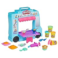 Play-Doh Kitchen Creations Ice Cream Truck Toy Playset for Kids, 20 Play Kitchen Accessories, 5 Colors, Preschool Toys for 3 Year Old Girls and Boys and Up