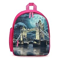 Big Ben Double Bridge Cute Printed Backpack Lightweight Travel Bag for Camping Shopping Picnic