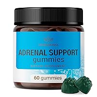 Adrenal Support Gummies for Energy, Stress & Relaxation w/Ashwagandha, Rhodiola Rosea, Holy Basil & Astragalus Root - Cortisol Manager & Adrenal Restore - 60 Vegan, Non-GMO Chews