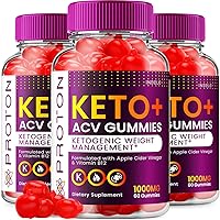 (3 Pack) Proton Keto ACV Gummies Advanced Weight Loss, Proton Keto + ACV Gummies 1000mg, Protein Keto + ACV Apple Cider Vinegar Gummy Proton Gummies Reviews, Proton Keto+ACV Vitamin B12 (180 Gummies)