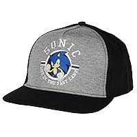 Sonic The Hedgehog Youth Snapback Hat Life in The Fast Lane Kids Adjustable Hat Black