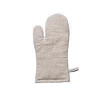 Creative Co-Op Woven Linen and Cotton Waffle Pad, Cream Color Hot Mitt