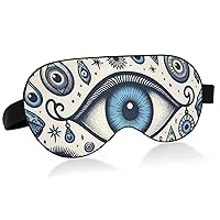 Unisex Sleep Eye Mask Blue-Greece-Evil-Eye Night Sleeping Mask Comfortable Eye Sleep Shade Cover