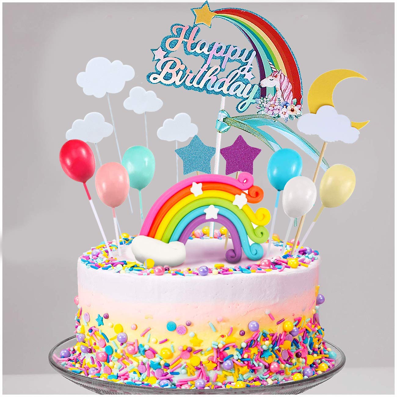 Rainbow Happy Birthday Edible Cake Image - A4 Size – The Caker's Pantry