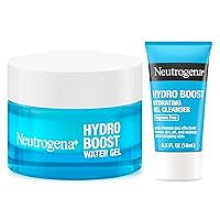 Neutrogena Hydro Boost Skincare Bundle, Hydro Boost Fragrance Free Water Gel Face Moisturizer, 1.7 oz, & Trial Size Hydro Boost Fragrance Free Hydrating Gel Facial Cleanser, 0.5 fl. oz, 2 Pack