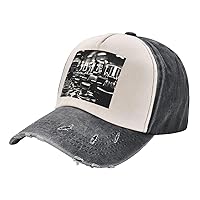 Barber Shop Monochrome Style Print Vintage Washed Cotton Adjustable Baseball Caps Dad Hat Adjustable Hip Hop Hat Trucker Hat