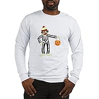 CafePress Sock Monkey Halloween Skeleton Long Long Sleeve T