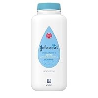 Johnson's Baby Naturally Derived Cornstarch Baby Powder with Aloe and Vitamin E for Delicate Skin, Hypoallergenic and Free of Parabens, Phthalates, and Dyes for Gentle Baby Skin Care, 4 oz