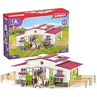 Schleich Horse Club Gifts for Girls and Boys, Riding Center with Rider and Toys, Stable Set with 97 pieces