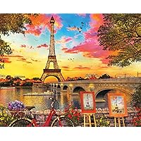 Springbok's 350 Piece Jigsaw Puzzle Paris Sunset - Made in USA