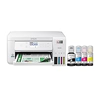Epson EcoTank ET-3830 Wireless Color All-in-One Cartridge-Free Supertank Printer with Scan, Copy, Auto 2-Sided Printing and Ethernet – The Perfect Printer Productive Families,White