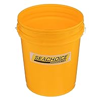 Seachoice 5-Gallon Plastic Bucket w/Metal Handle, Yellow