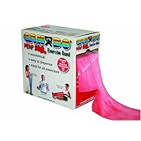 CanDo Perf 100 Low Powder Exercise Band, 100 yard with perforations, Red: Light